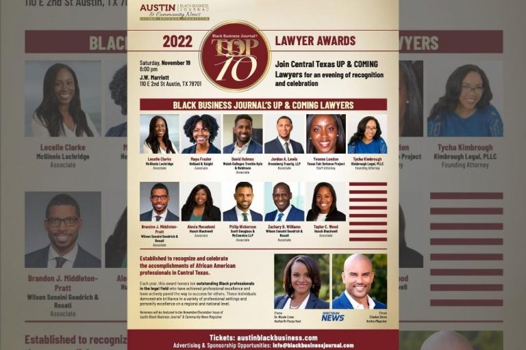 AUSTIN Black Business Journal® Recognizes Tycha Kimbrough As Up & Coming Lawyer
